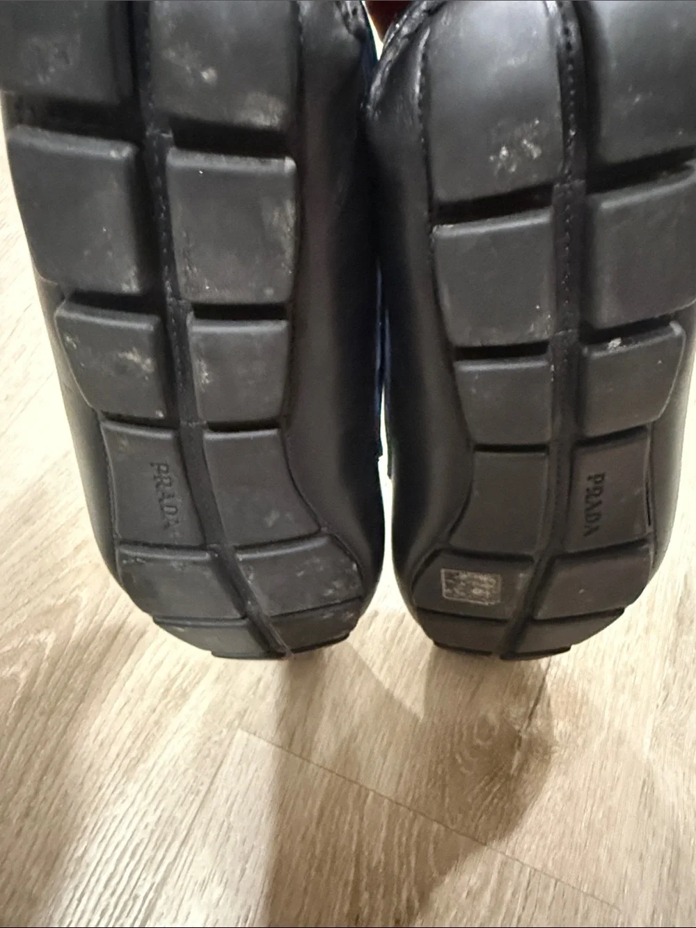 Prada Black Leather Penny Loafers - Men's
